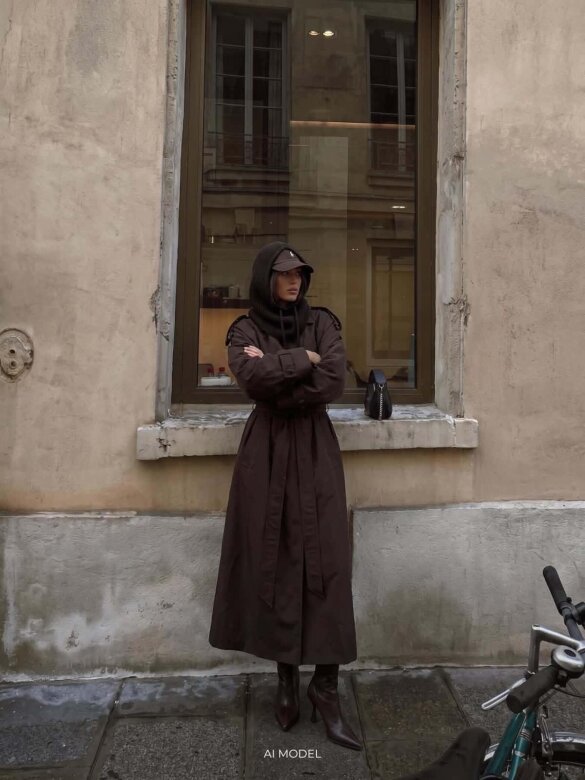 Balaclava Warm z wełną i kaszmirem czekoladowa