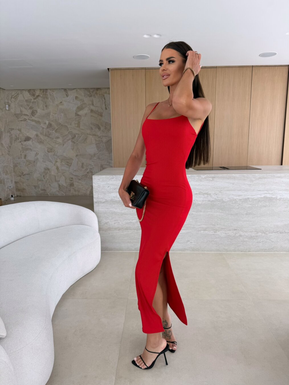 Sukienka Donna maxi czerwona