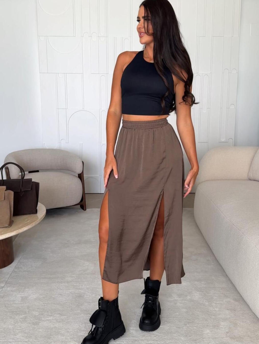 Inoe Denim Wrap Skirt Instructions Inoe Long Skirt With Crop Top