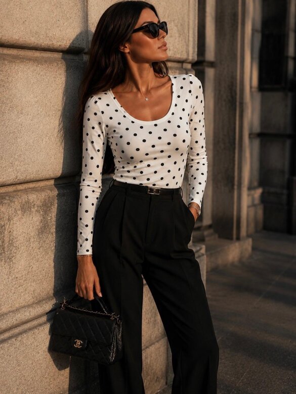 Blouse Marielle white-black