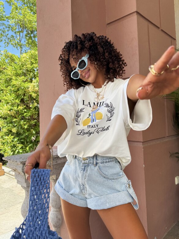 T-shirt Italy Lemon white