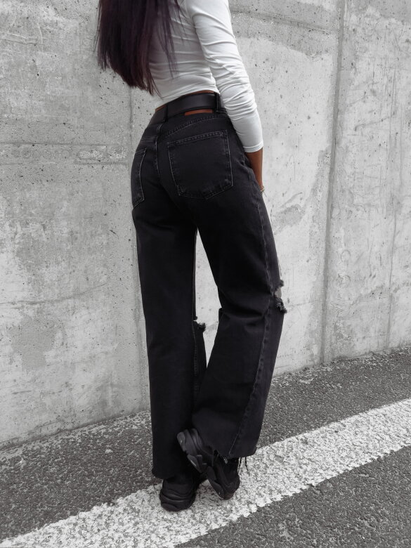 Spodnie Morgan jeans czarne
