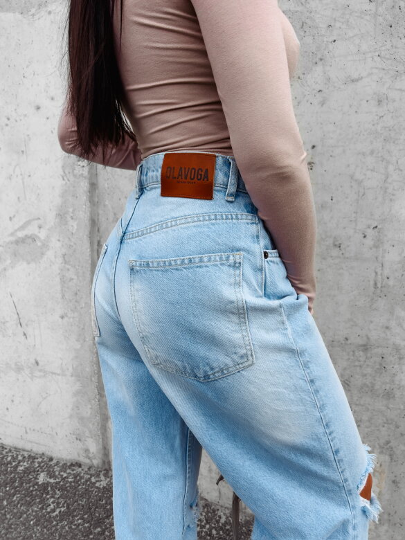 Spodnie Morgan jeans jasnoniebieskie