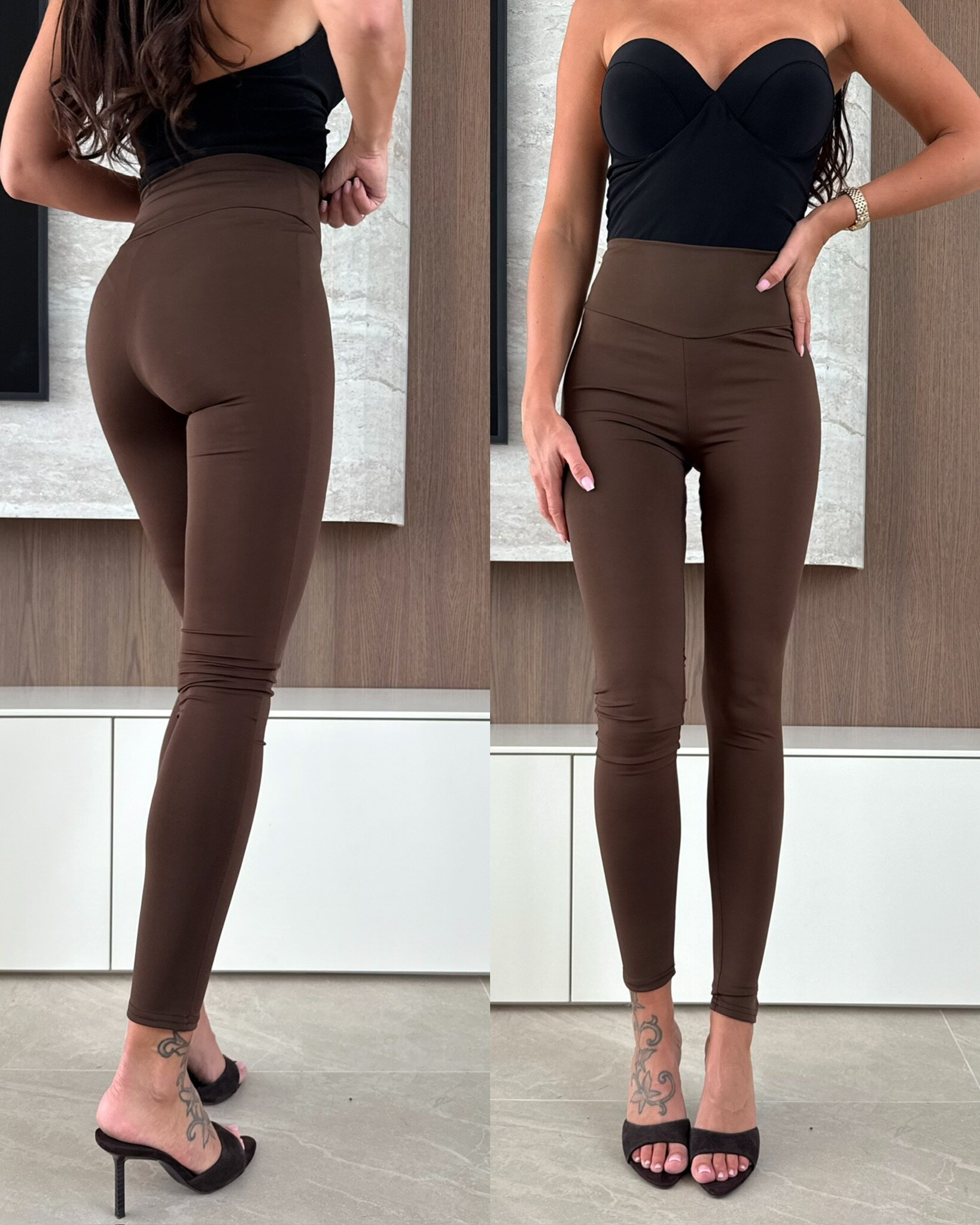 Legginsy Brite czekoladowe 