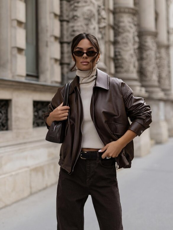 Kurtka Savita czekoladowa