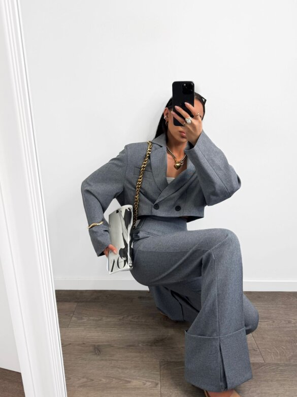 Spodnie Micharel elegant szare 