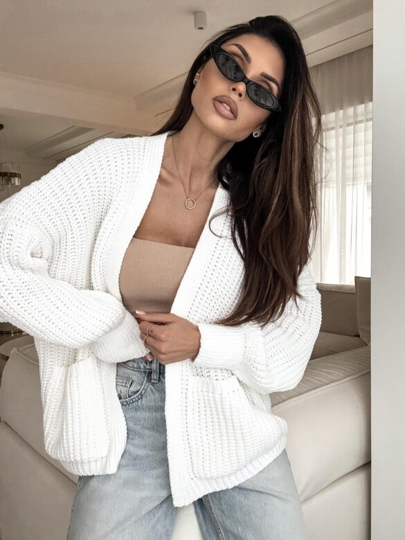 Kardigan Hug Me Warm ecru 