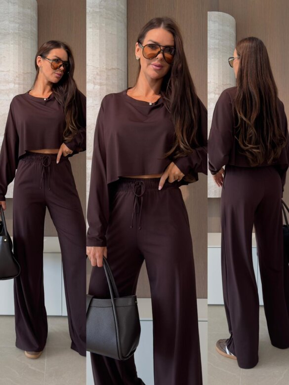 Set 2in1 Oleo viscose chocolate