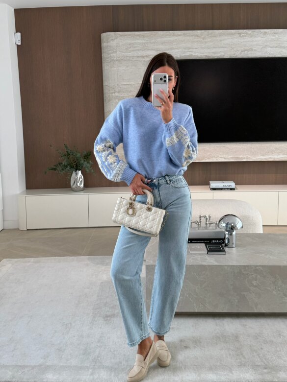 Sweter Clave niebieski