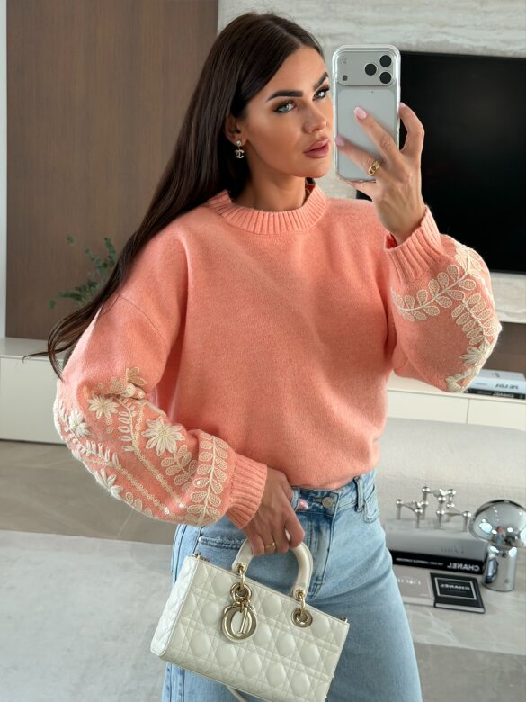 Sweter Clave pomarańczowy 