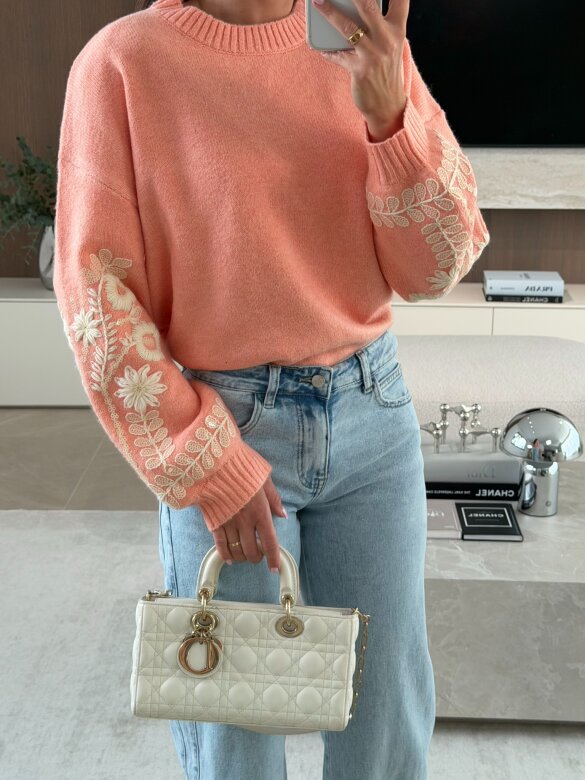 Sweter Clave pomarańczowy 