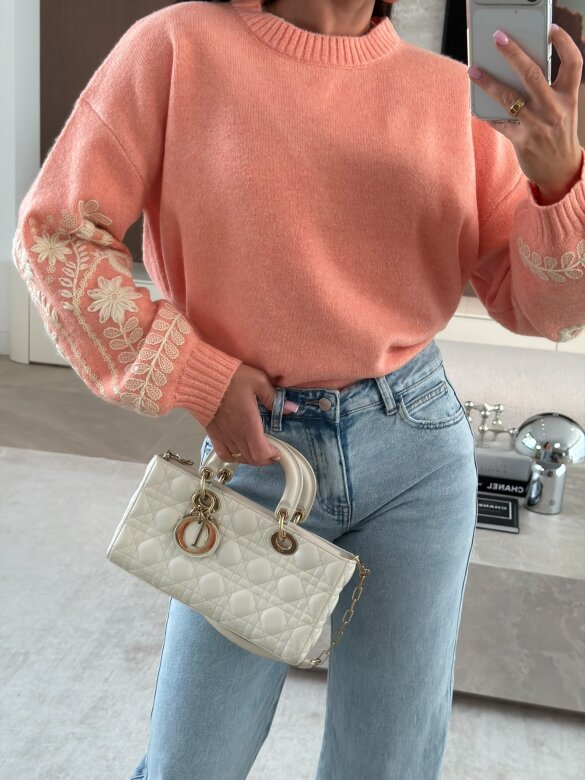 Sweter Clave pomarańczowy 