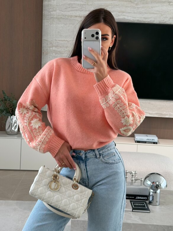 Sweter Clave pomarańczowy 