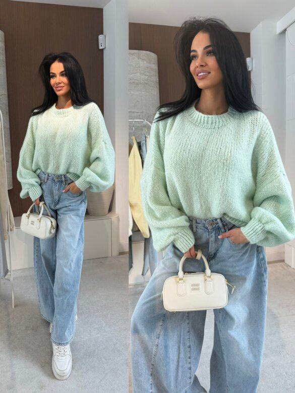 Sweter Bellissimo miętowy