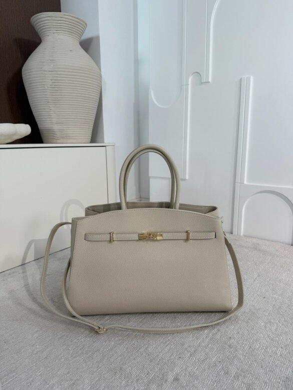 Torebka Verde skóra naturalna jasnobeżowa