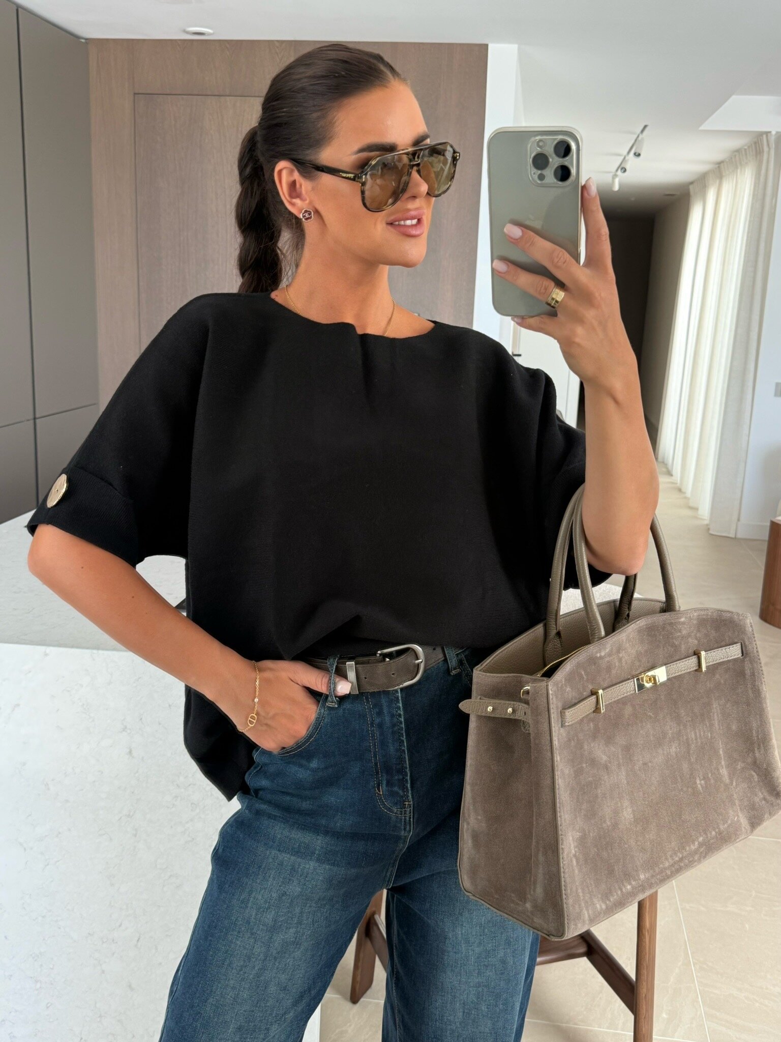 Sweter Perrusio czarny