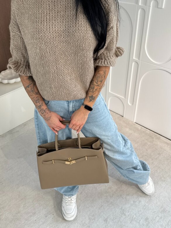 Torebka Verde skóra naturalna mocca