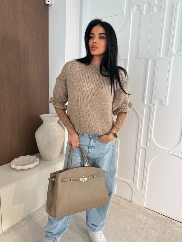 Torebka Verde skóra naturalna mocca