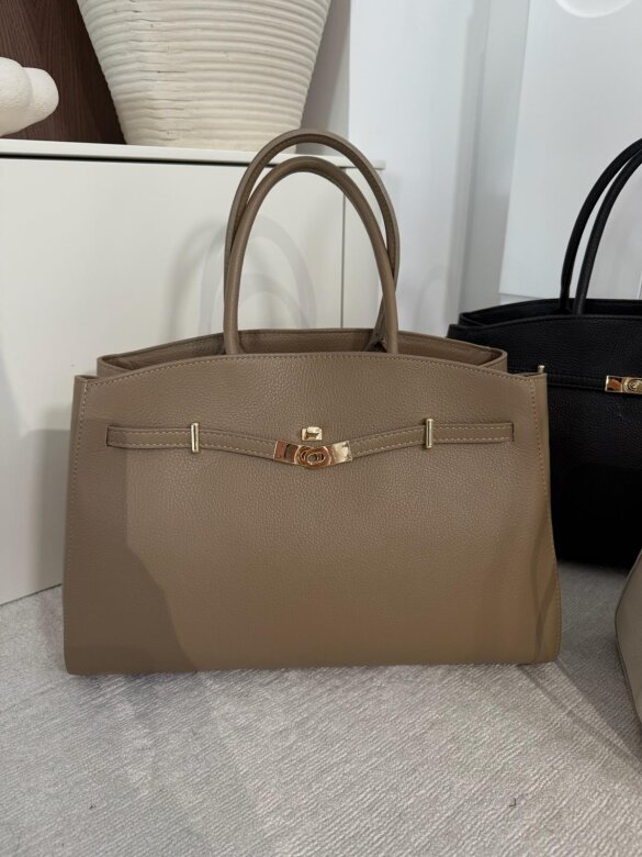 Torebka Verde skóra naturalna mocca