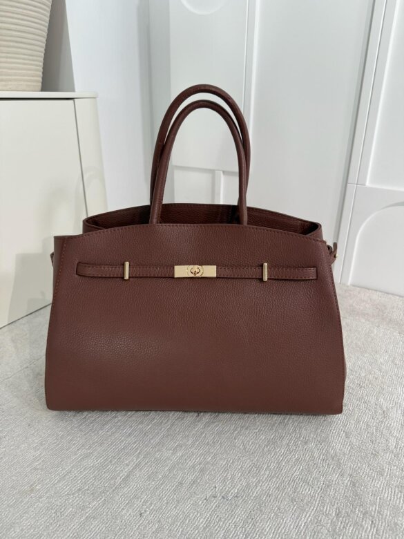 Torebka Verde skóra naturalna brązowa 