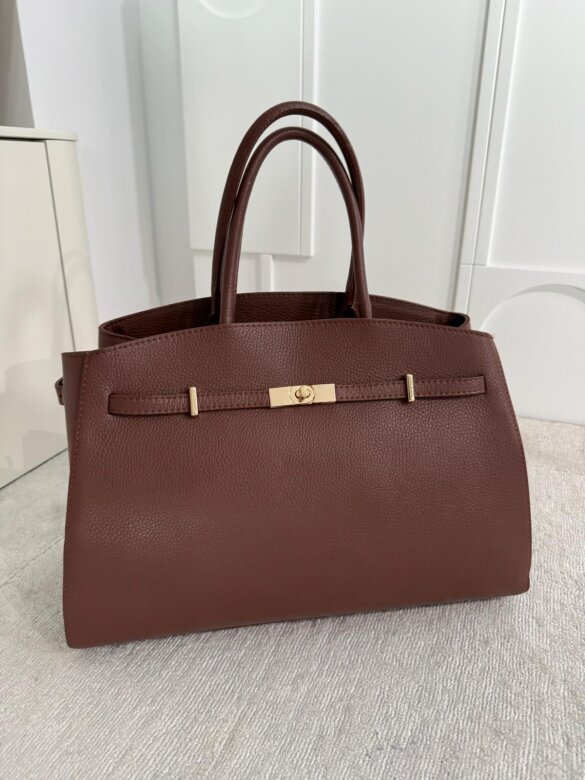 Torebka Verde skóra naturalna brązowa 