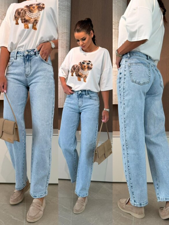 Spodnie Sylvare jeans jasnoniebieskie 