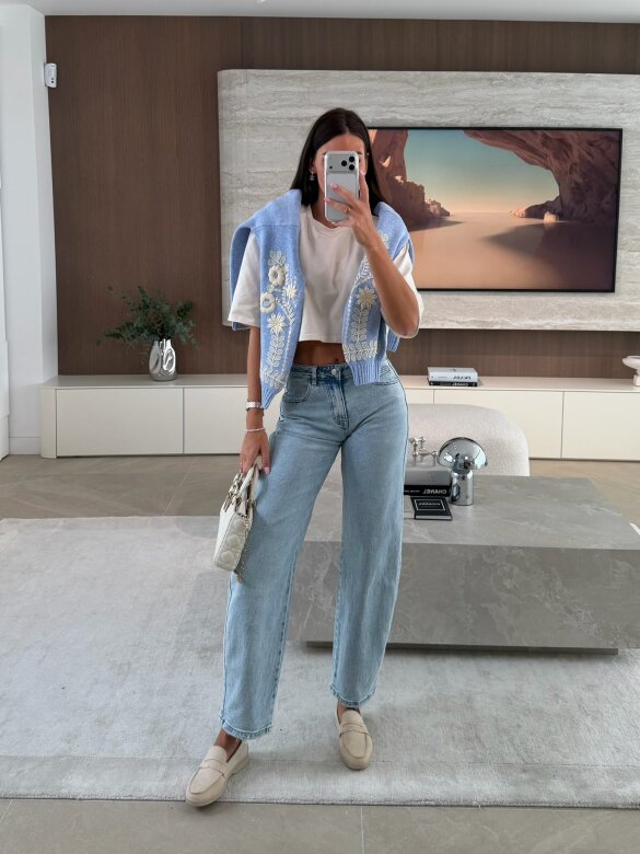 Spodnie Sylvare jeans jasnoniebieskie 