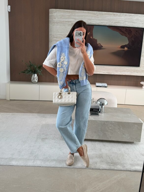 Spodnie Sylvare jeans jasnoniebieskie 