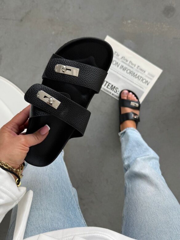 Flip-flops Solvante eco leather black