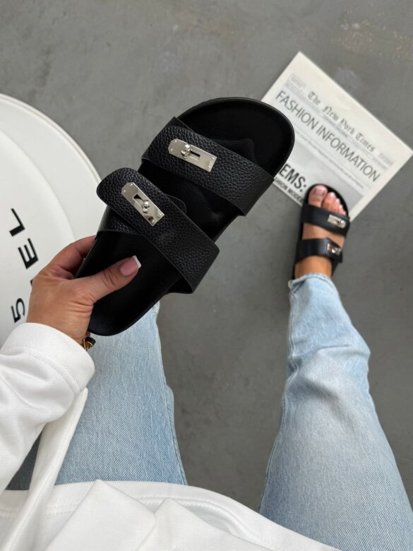 Flip-flops Solvante eco leather black