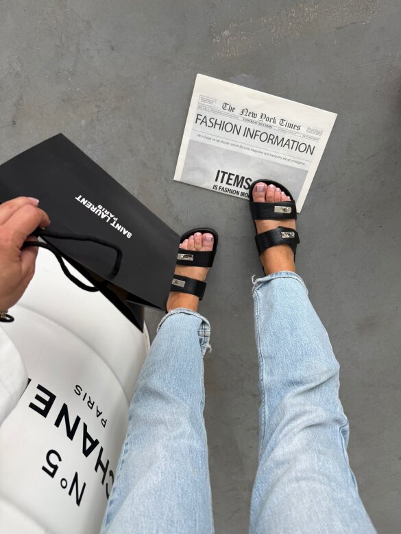 Flip-flops Solvante eco leather black