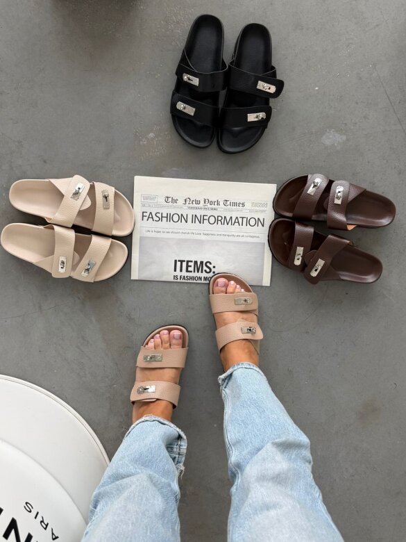 Flip-flops Solvante eco leather chocolate