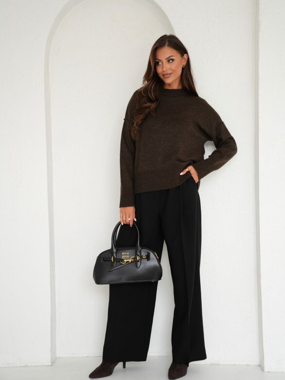 Sweater Celles with wool and moher chocolate