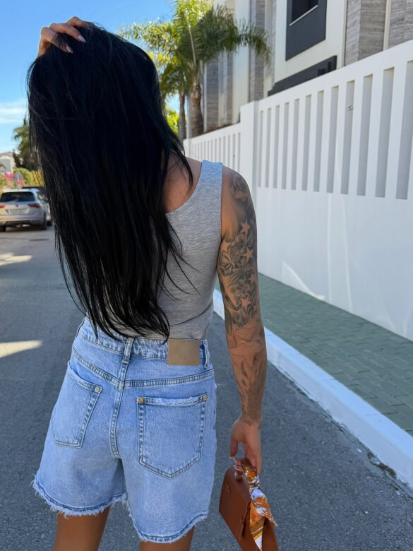 Szorty Soreno jeans jasnoniebieskie 