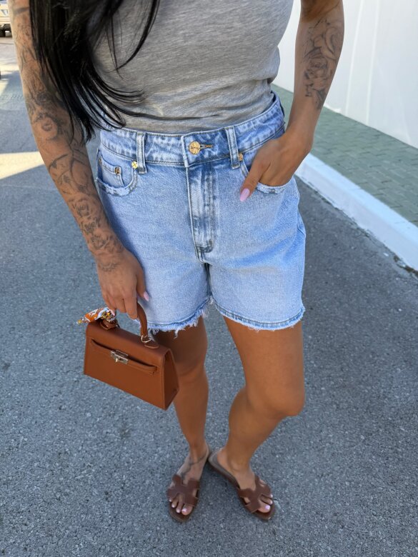 Szorty Soreno jeans jasnoniebieskie 