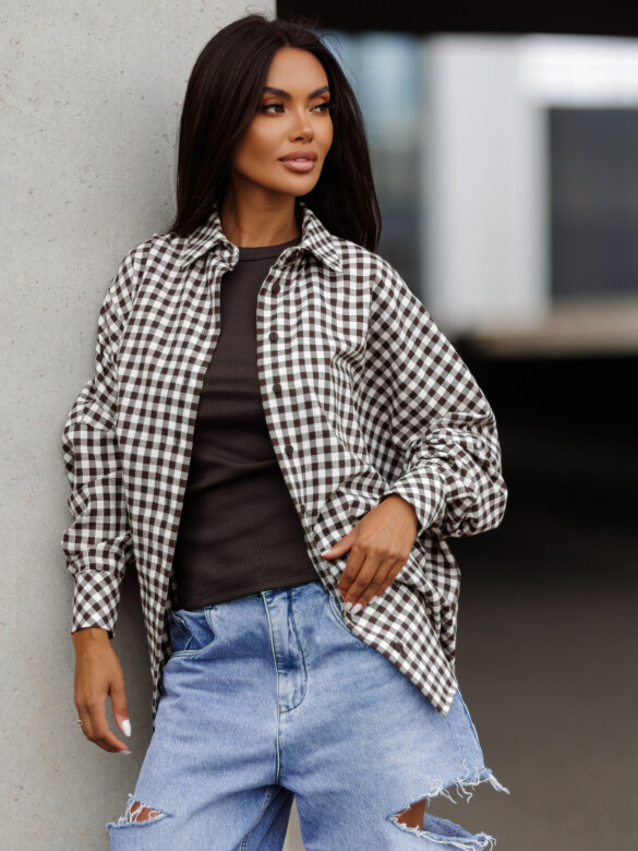 Shirt Easy Wear white-brown
