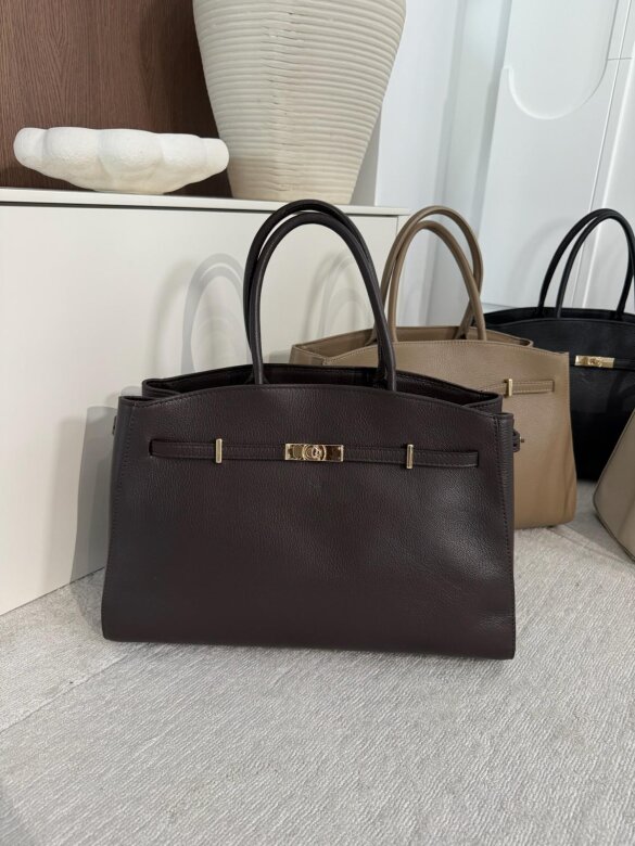 Torebka Verde skóra naturalna czekoladowa