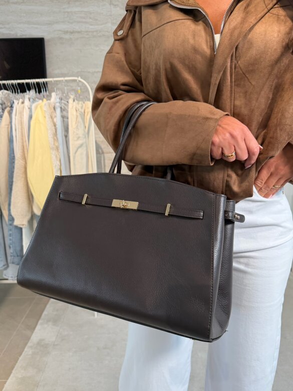 Torebka Verde skóra naturalna czekoladowa