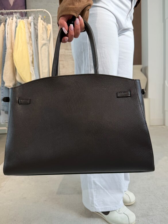 Torebka Verde skóra naturalna czekoladowa