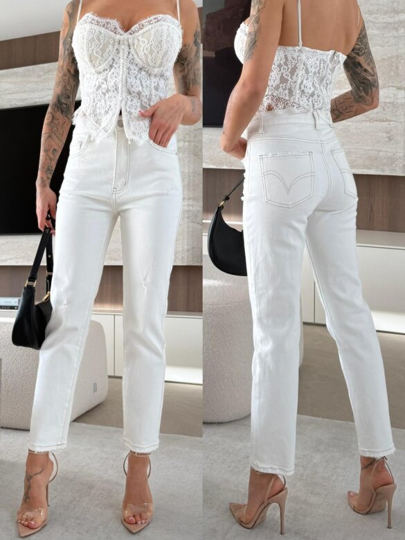 Spodnie Avelie jeans ecru 