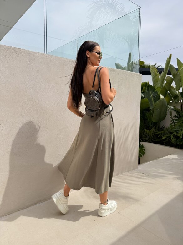 Sukienka Marnie maxi khaki 