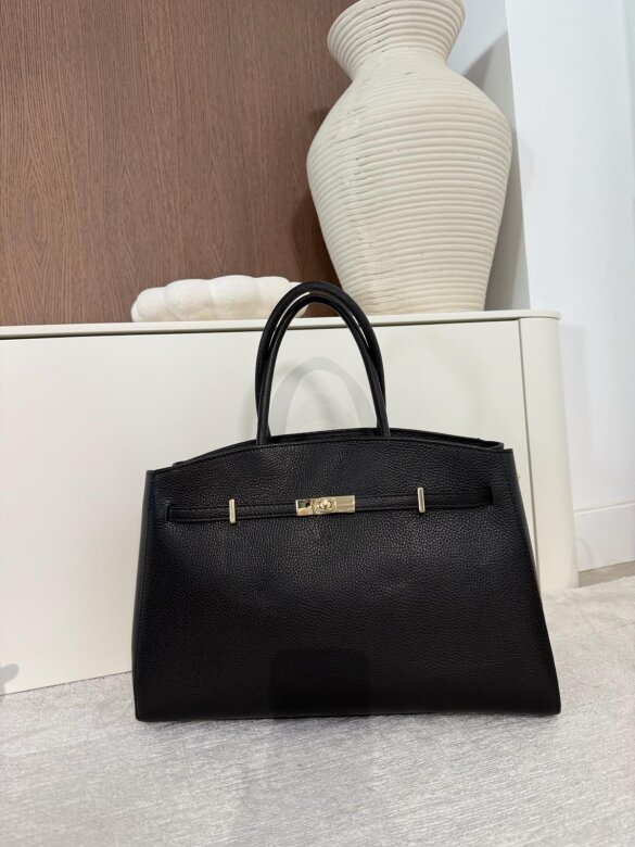 Torebka Verde skóra naturalna czarna