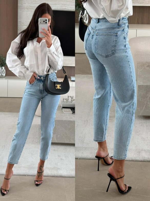 Spodnie Estivo jeans jasnoniebieskie