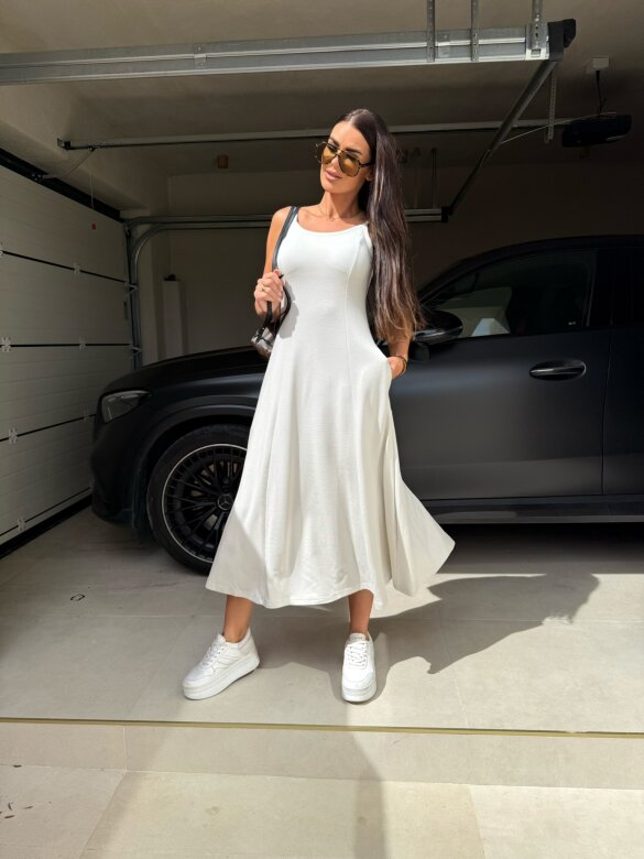 Sukienka Marnie maxi ecru 