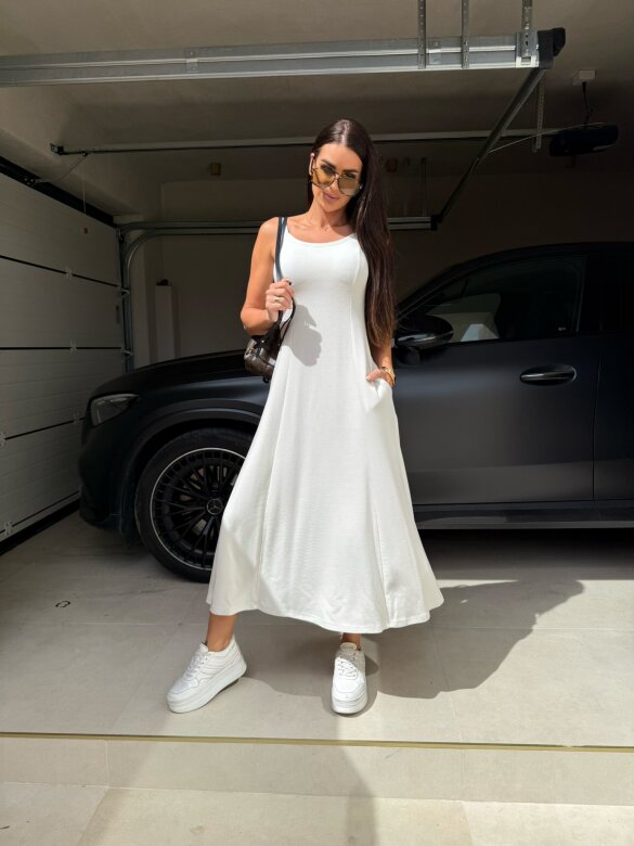Sukienka Marnie maxi ecru 