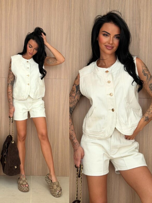 Komplet 2w1 Astaro jeans ecru 