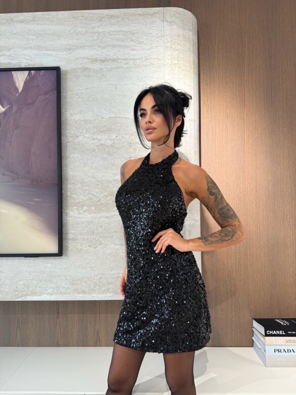 Dress Carose with sequins black