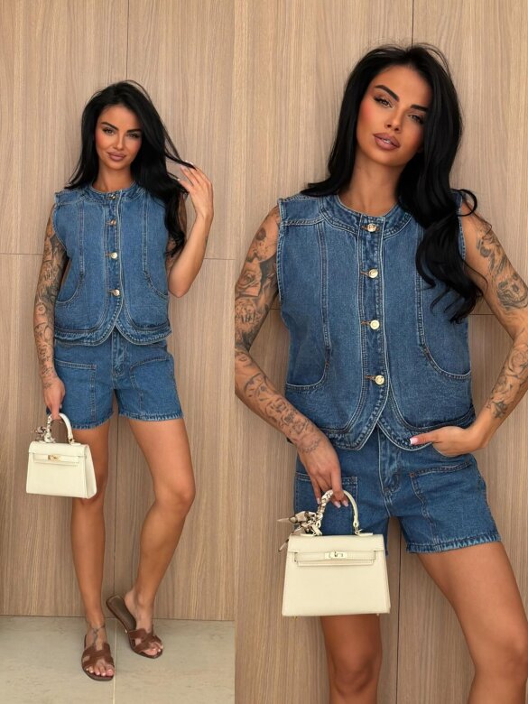 Komplet 2w1 Astaro jeans niebieski 