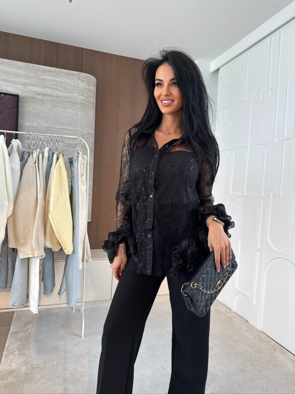 Bluzka Minelli koronkowa czarna