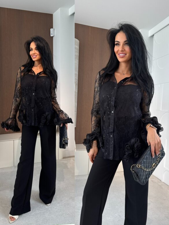 Bluzka Minelli koronkowa czarna